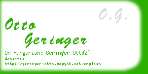 otto geringer business card